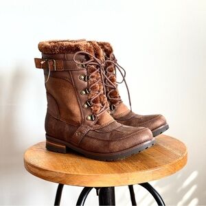 Brown Fur-Lined Women's Boots